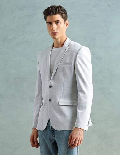 Image of Arrow Men's Zero Calorie Slim fit Textured Blazer
