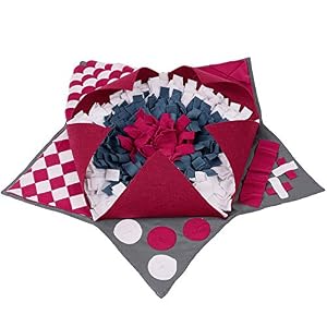 NG Pet Snuffle Mat for DogSnuffle Mat Nosework Blanket Dog Feeding MatInteractive Training Feed Game Machine Washable and Durable Pet Play Puzzle Toys for Stress Release