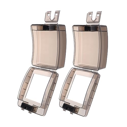 FUTUREORYY 2juegos Cubiertas Protectoras Impermeables Para Enchufes y Interruptores Carcasa De Pc Resistente y Aislante Seguridad Para Exteriores Como Baño Cocina Balcón y Jardín