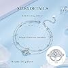 Lydreewam Arbre de Vie Bracelet de Cheville pour Femme Argent Sterling 925 Double Chaînes avec Boules Été Pieds Nus Plage Chaînes de Cheville, réglable 22+4cm #5