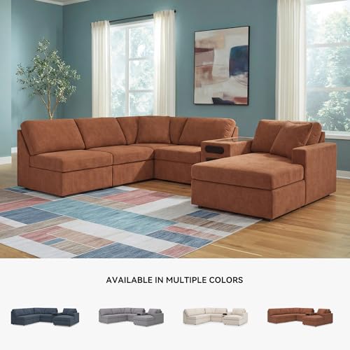 Image of Signature Design by Ashley Modmax 6-Piece Sectional with Chaise, Spice