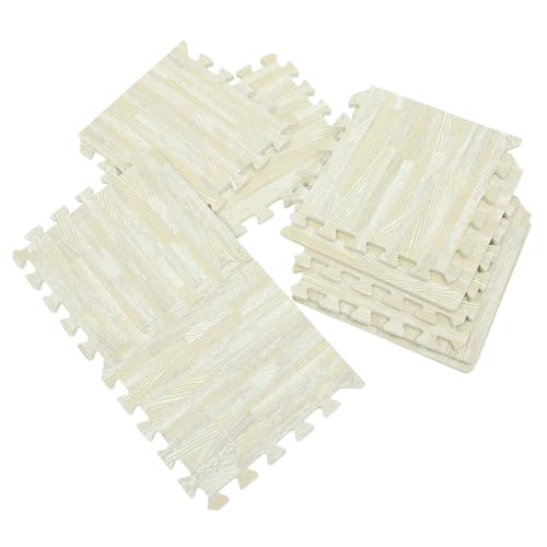 Tapis d'éveil emboîtables pour bébé Hemobllo 10 pièces Eva beige