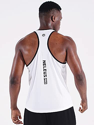 Image of NELEUS Men's 3 Pack Dry Fit Y-Back Muscle Tank Workout Gym Shirt