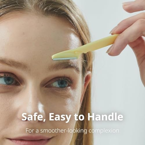 Image of AVNISH Facial Razors for Women | Instant Hair Removal | Glowing Skin | Reusable Single-Blade Dermaplaning Razor | Washable Non Slip Handle Easy to Use Eyebrows, | Smooth Shave (Multicolor)