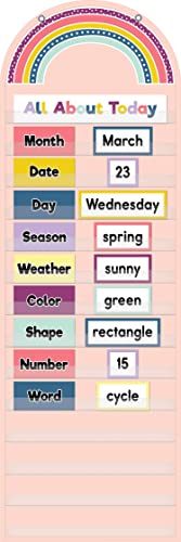 Teacher Created Resources Oh Happy Day Rainbow Tabela de 14 bolsos (33 cm x 99 cm)