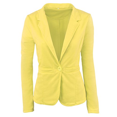 ZKOO Mujer De Un Solo Pecho Blázer Abrigo Americana Blazer Traje Slim Fit Elegante Oficina Negocios Parte Superior Blusa Traje De Chaqueta Outwear