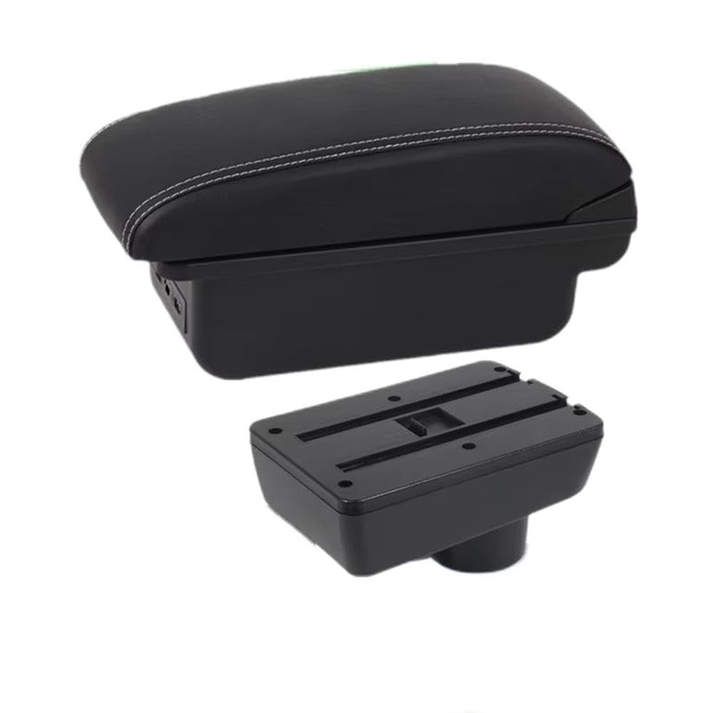 FSOZDBBPL For Opel Corsa F 2019-2026 Car Armrest Box Auto Storage Box Interior Retrofit Accessories Interior Parts(B1 white line 3USB)