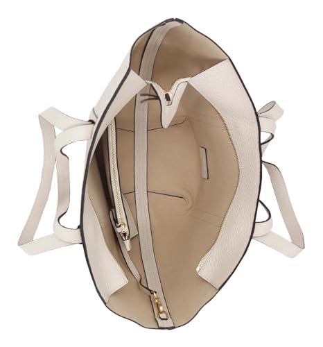 Sac cabas Tekla Shopper Cosmo ABRO en cuir beige écru - 5