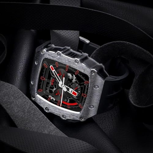 44mm 45mm Stainless Steel Watch Case Rubber Band，For 8 7 6 5 4 SE Series Replacement，Sport Breathable Straps Watch Case Bezel MetalKit Accessories3
