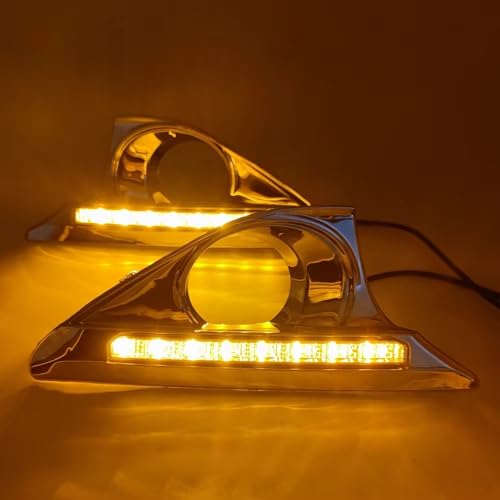 LED DRL Camry 2012-2014 soluciona faros opacos con luz diurna y cubierta cromada nueva 4