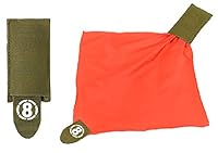 KOSxBO® Airsoft Deathrag - Taktische Molle Weste Oliv - grün - Softair Hittuch - Warnweste - Hit Tuch - Tasche grün - orange Softair Zubehör Ausrüstung Airsoft