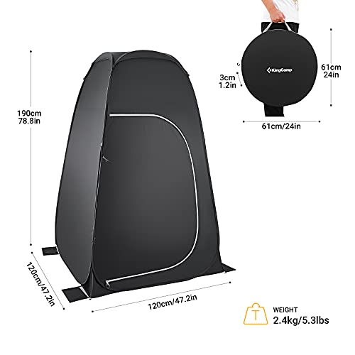 Carpa de Camping KingCamp Tienda de Ducha Pop Up con Bolsa de Transporte miniatura 2