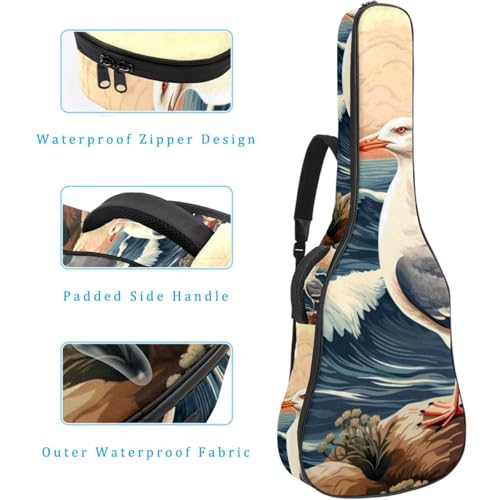 JRHEJTFZ Housse pour guitare acoustique de 1,9 cm d’épaisseur – Imperméable – Durable et élégant – Motif ours blanc, Multicolore 5., 42.9×16.9×4.7 in, Motif imprimé tendance - Les Beatles, Paul McCartney, John Lennon, RIngo Starr, George Harrison JRHEJTFZ Housse pour guitare acoustique de 1,9 cm d'épaisseur - Imperméable - Durable et élégant - Motif ours blanc, Multicolore 5., 42.9x16.9x4.7 in, Motif imprimé tendance – Image 5