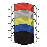 M4SK ARMY 5-Pack 3-Ply Mask for Adults with Nose Clip, Solid MultiPack, One Size