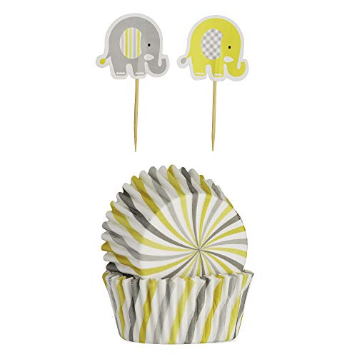 Mason Cash 48 Elephant Cupcake Case & Toppers, Multicolor