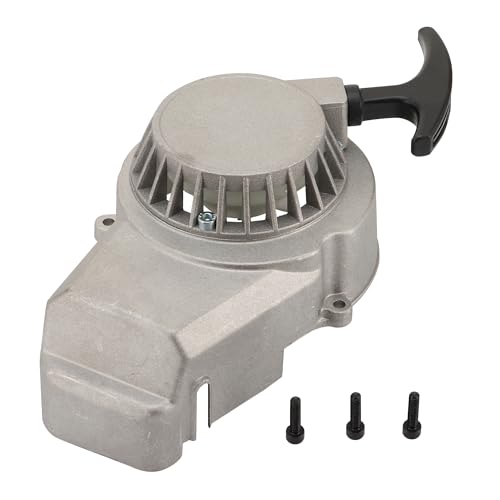 WOOSTAR Démarreur à Tirette Remplacement pour 2 Temps 47cc 49cc 50cc Mini Pocket Dirt Pit Bike ATV Scooter Quad Moteur Argent