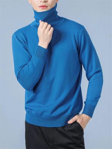 Men's Turtleneck Knit Sweater Cashmere Blend Soft Warm Pullover Casual Autumn Winter Jumper2