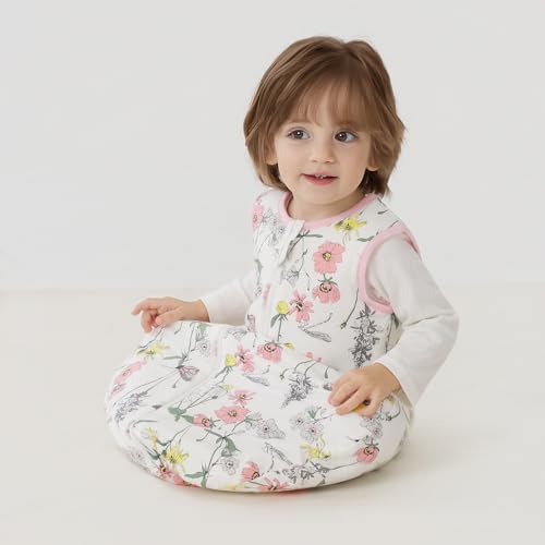 Image of Duomiaomiao 1.5 TOG Baby Sleep Sack 100% Cotton Four Season Baby Wearable Blanket, Breathable Comfy Toddler Sleeping Bag