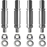 Verbessertes Edelstahl-Trommelstützrollenwellen-Set, 4 Stück für hochkohlenstoffreiche Chrom-Kugellager, verschleißfeste präzise Passform, Ersatz für W10359271 vordere und hintere Trommelstütze