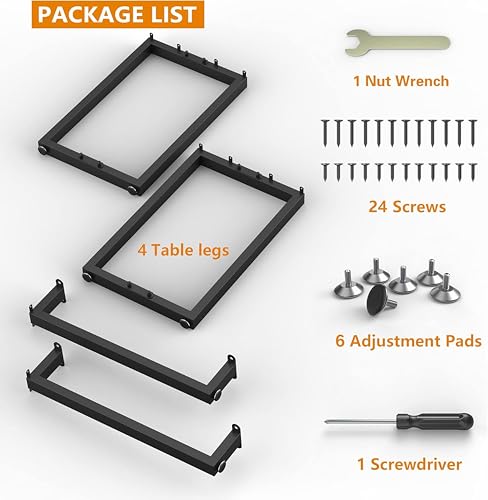 Image of Ventuos - Metal Furniture Legs 28''x 17.7'' Heavy Duty T-Shape Desk Legs, Solid Mild Steel Furniture Legs with New Modern Style for Side Table, TV Stand (2 pcs)