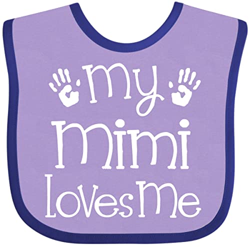 inktastic My Mimi Loves Me Grandkids Baby Bib