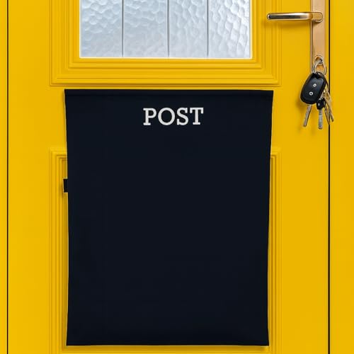 Post Catcher Bag for Mail Slots, Letter Boxes [Black] No Tools or Screws Needed No Bending Down, Stops Dog Eating Mail