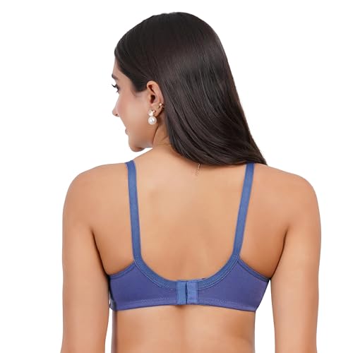 Image of Lace Non Padded Bra in B, C and D Cup for Women - Made of Pure Cotton Full Coverage Over Size Non Wired Pushup Soft Cup for T-Shirt Saree Dress Sports Garment for Daily Use Everyday