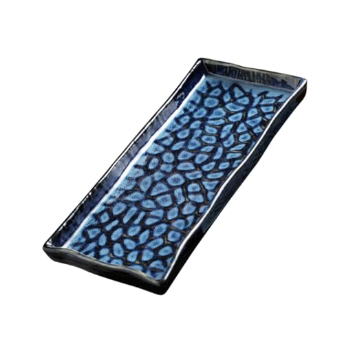 LABRIMP Piatto Da Sushi in Rilievo in Vassoio Da Portata Per Piatto Per Pasta e Frutta Utilizzabile Per Snack e Antipasti Rettangolare