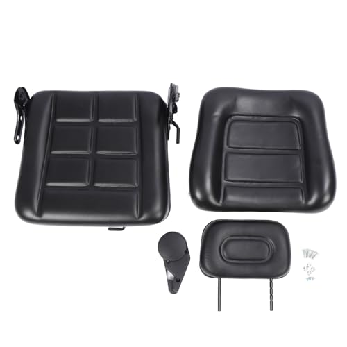 Siège de Chariot élévateur Universel, Cuir PVC Haute Résistance, Conception Ergonomique, Siège D'appui Réglable à 180 °, Installation Facile pour Tracteur, Tondeuse, Chargeur de