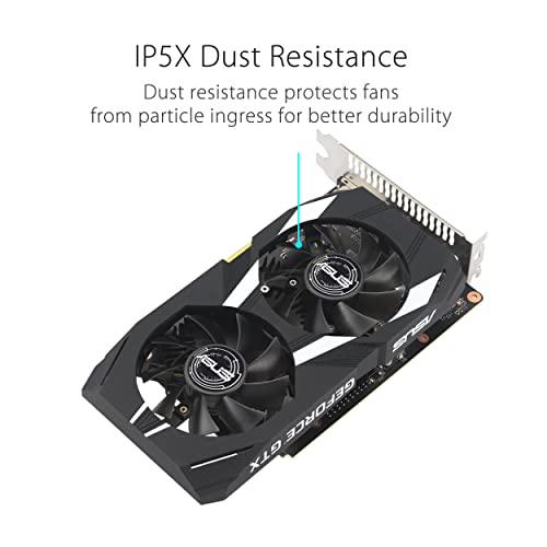 Dual NVIDIA GeForce GTX 1630 OC Edition Scheda Grafica, 4 GB GDDR6 64-bit 12 Gbps PCIE 4.0, GPU Tweak III, DUAL-GTX1630-O4G - Scheda video - Immagine 1