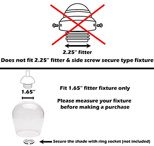 Image of Bubble Glass shade, LEDupdates 3 Pack 5 inch wide Clear Seeded Globe shape for light fixture lamp replacement upgrade