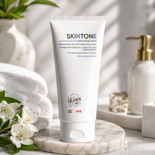 Image of SkinTone Enhancing Cream with Kojic Acid, Hyaluronic Acid & Alpha Arbutin | Daily Face & Body Moisturizing Cream | Lightweight Formula | Dermatologist Tested | For All Skin Types | 50g
