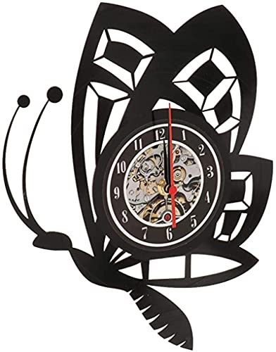 SHILLPS Fireman Fire Fighter Dept 3D Reloj de Pared Negro Hombre Hero First Responder Emergencia Diseño Vintage Reloj de Pared Iluminado con LED Cover