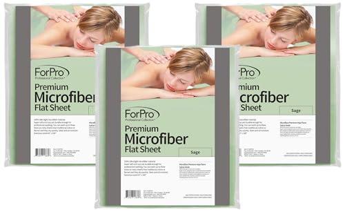 ForPro Premium Microfiber Flat Sheet, Ultra-Light, Stain and Wrinkle-Resistant, for Massage Tables (Pack of 3) image 4
