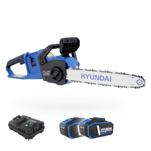 HYUNDAI 40V Akku-Kettensäge CS4016LI, inkl. 2x 4Ah Akku & Doppelladegerät