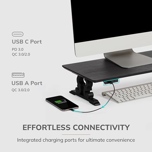 Image of Anji Mountain Monitor Stand - Desktop Organizer & Laptop Riser, Ergonomic Monitor Riser, Space-Saving Monitor Stand for Desk, Durable Construction, Easy Assembly, Ideal for Home & Office