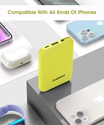 Alongza 2 Packs Portable Phone Charge Built In Cable Small Size Power Banks 4500Mah Mini Usb C Battery Pack For Iphone 14,13,12,11,Xs,Xr,X, Pro Max #TOP7