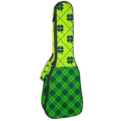 Sac pour ukulélé soprano vert Saint-Patrick idéal pour voyager