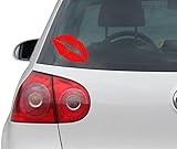 INDIGOS UG Car Sticker - Bumper - Decal - JDM - Die Cut - Kiss Mark Lips Auto Tuning - HOT Pink - re
