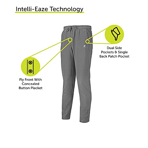 Image of XYXX Athleisure Men's Cotton Modal Track Pant | Antimicrobial Peach Finish | Solid Ace Regular Fit Casual Lounge Pant with Zipper Pocket