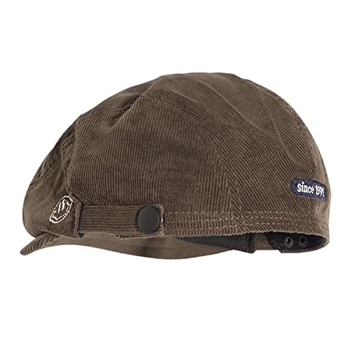 Croogo Scally Caps Ivy Newsboy Flat Cap Driving Boinas para Hombre Hat for Men Golf,Brown -BL27 - Image 4
