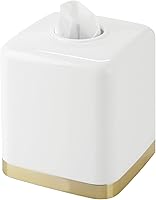 Vista 1 de mDesign Hyde Collection - Cubierta cuadrada de plástico desechable para tocador de baño, encimera, tocador de dormitorio, mesita de noche