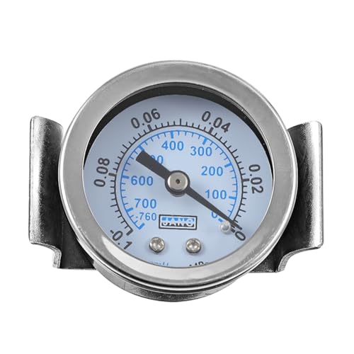 1個 空気圧ゲージ 軸圧計 油入真空計 グリセリン入り圧力計 デュアルスケール圧力計 圧力測定ツール デュアル スケール ブラケット マノメーター プラスチック Black