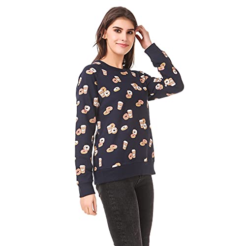 Image of Stories.Label Women Sweatshirt Full Sleeve | 100% Cotton Printed Winter Wear for Women | Casual Round Ribbed Neck Pullover Graphic Sweatshirt Tops | Regular & Plus Size (S-5XL)
