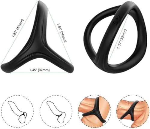 ZeeKoug Couverture en Silicone Triangulaire Noire, Accessoire Sportif, EntraîNement Polyvalent, AméLiore L'Endurance Et La Force Musculaire, Confortable à Porter, Cadeau De Couple. – vue 2