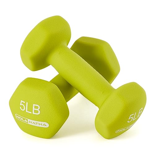 HolaHatha Neoprene Dumbbell Weights Set with Rack, 32 Lbs, Multicolor - image 8