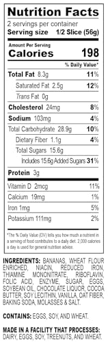 Image of Nadel - NATURALLY DELICIOUS BANANA CHOCOLATE CHIP CAKE SLICES (8 Pack) Sweet Breads & Cakes, Back to School lunch snack, breakfast bar