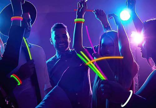 Bracelets lumineux fluorescents multicolores 200 PZ pour fête et disco - 2