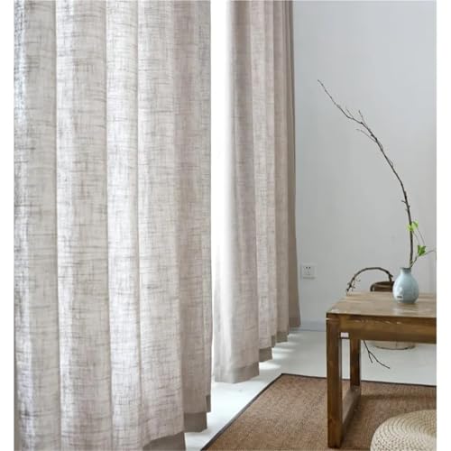 Rideau lin et coton moderne pour balcon et décoration de salon uni
