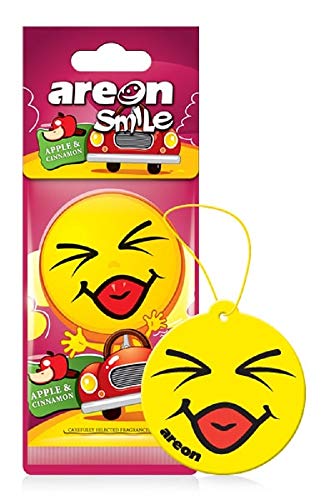 Image of AREON ASD24 Air freshener Hanging Apple and Cinnamon Scent, Best Odor Eliminator, Odd Gifts, Paper Hanging Ornaments, Long Lasting Scent for Car or Home -12 Pack